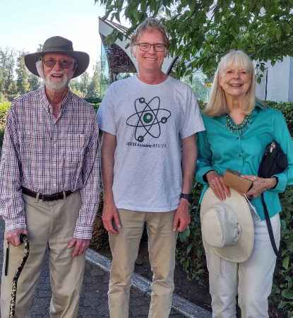 Chris with his first clients--his parents
